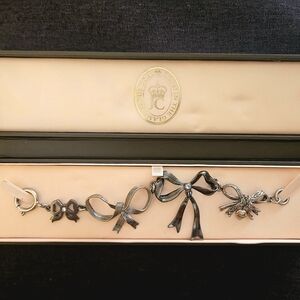 Juicy Couture Silver Bow Charm Bracelet